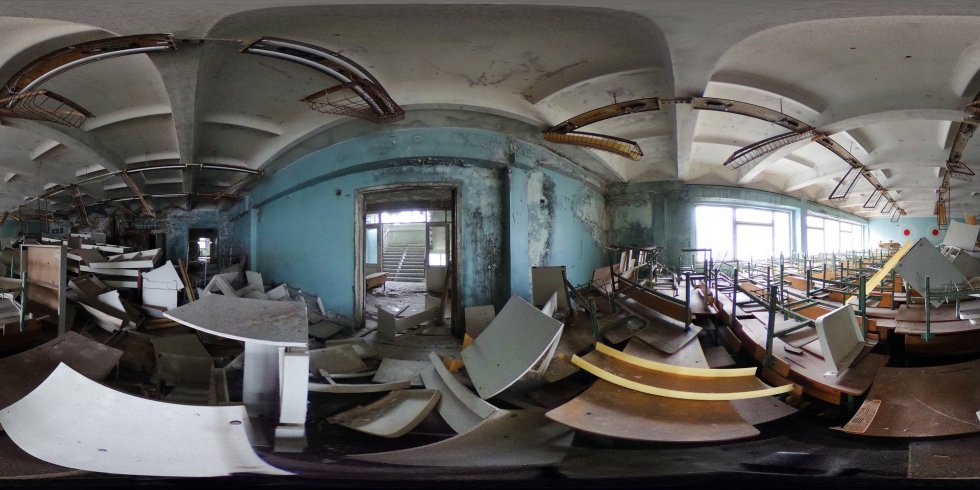 pupitres de la escuela de primaria pripyat